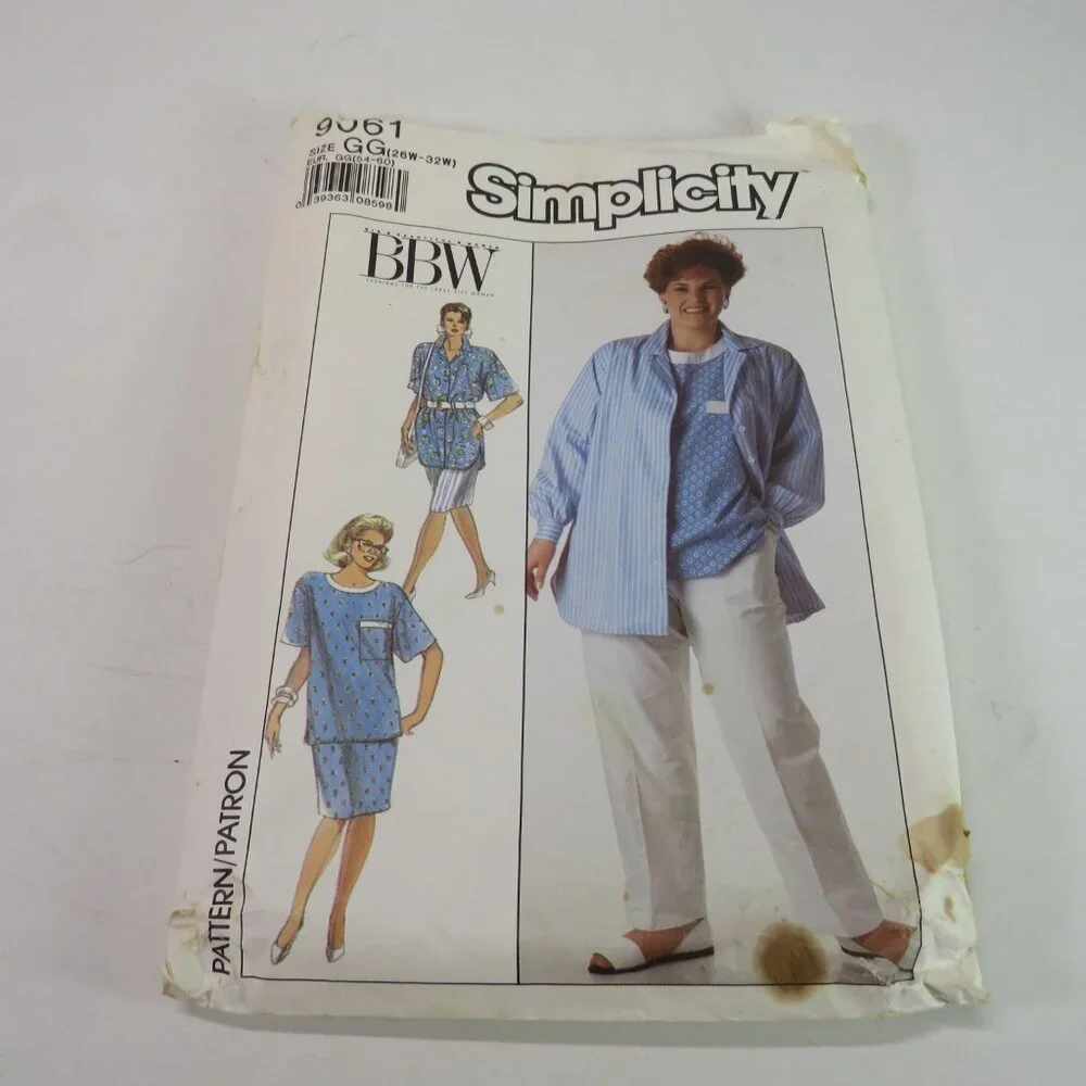 simplicity 9061 sewing pattern pants, skirt, shorts